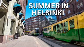🇫🇮 Explore Helsinki in Summer ☀️ | Relaxing 4K HDR Walking Tour with Natural City Sounds