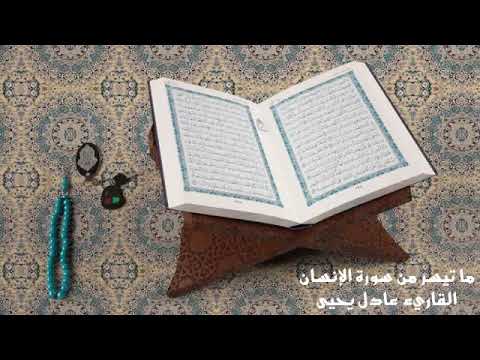 ما تيسر من سورة الإنسان القاريء عادل يحيى
