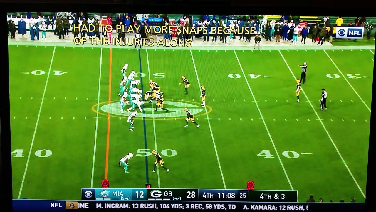 Raven Greene #36 26yd on fake punt Packers/Dolphins
