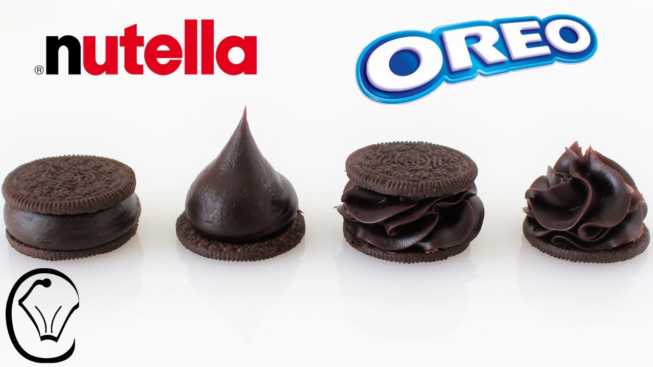 Nutella Ganache Topped Oreo Cookie Sandwiches Chocolate Kisses Quick and Easy to Make!