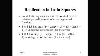STA 325 4.6 - ANOVA for Latin Squares, Replication, Crossover Designs
