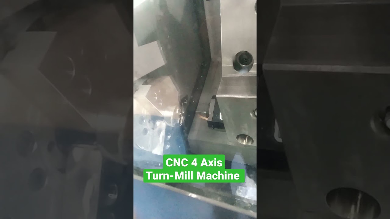 CNC 4 Axis Turn-Mill Machine | Live Axis | Swastik Trial | #shorts #cnc #millturn #turnmill