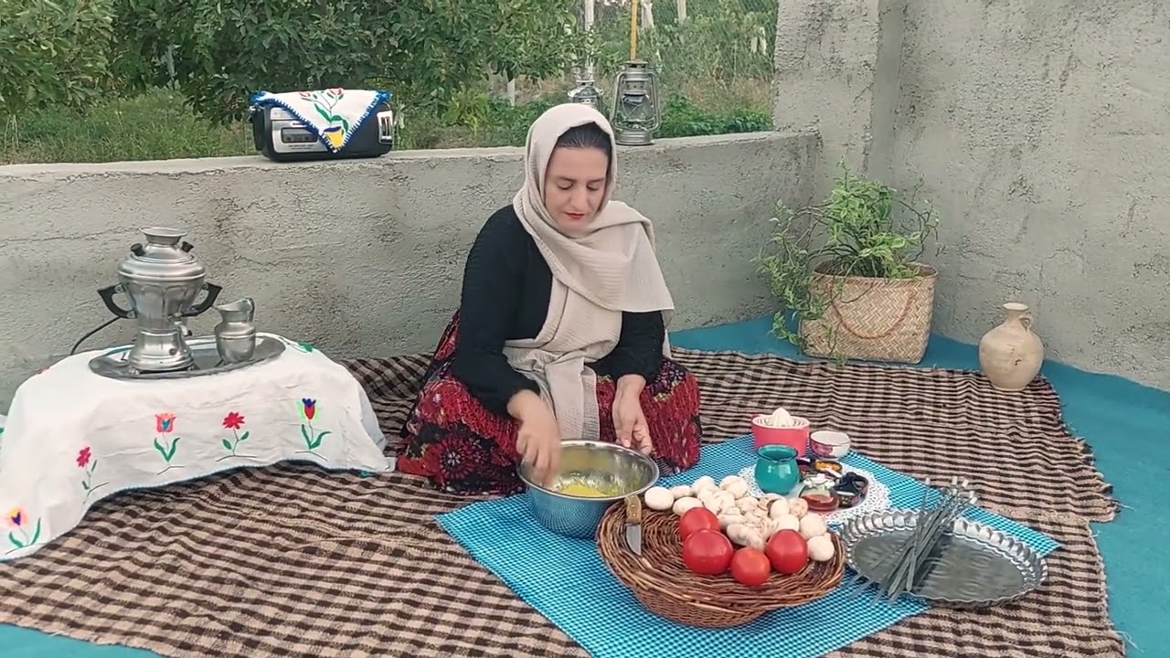 “Cooking Grilled Mushrooms on Wood Fire | Nature’s Kitchen by Hamida 🌿