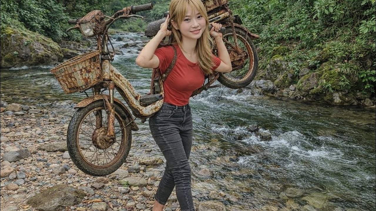 Electric car m134 completely restored dead car stone back to original state