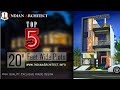 Top 5 Best Modern House Designs (20 Feet Wide Plot ) | Viideo 2 | #india...