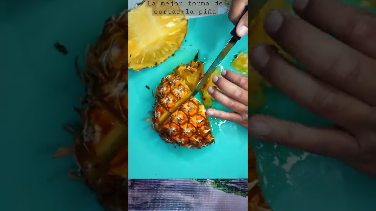 La mejor forma de Cortar la piña #piña #saboresclandestinos #shorts # ...