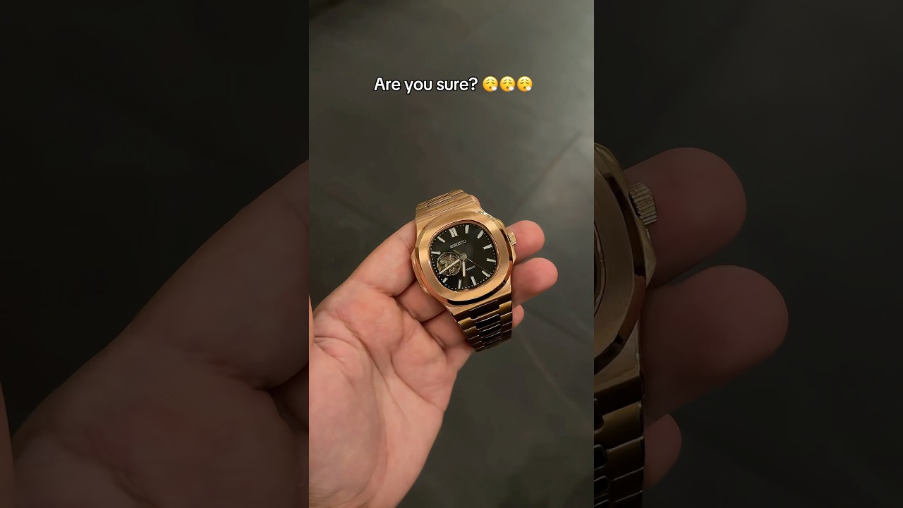 Of course we can 😎😎 Seiko Mod Nautilus (Open Heart) Black ✨ Available at: neoluxwatch.com