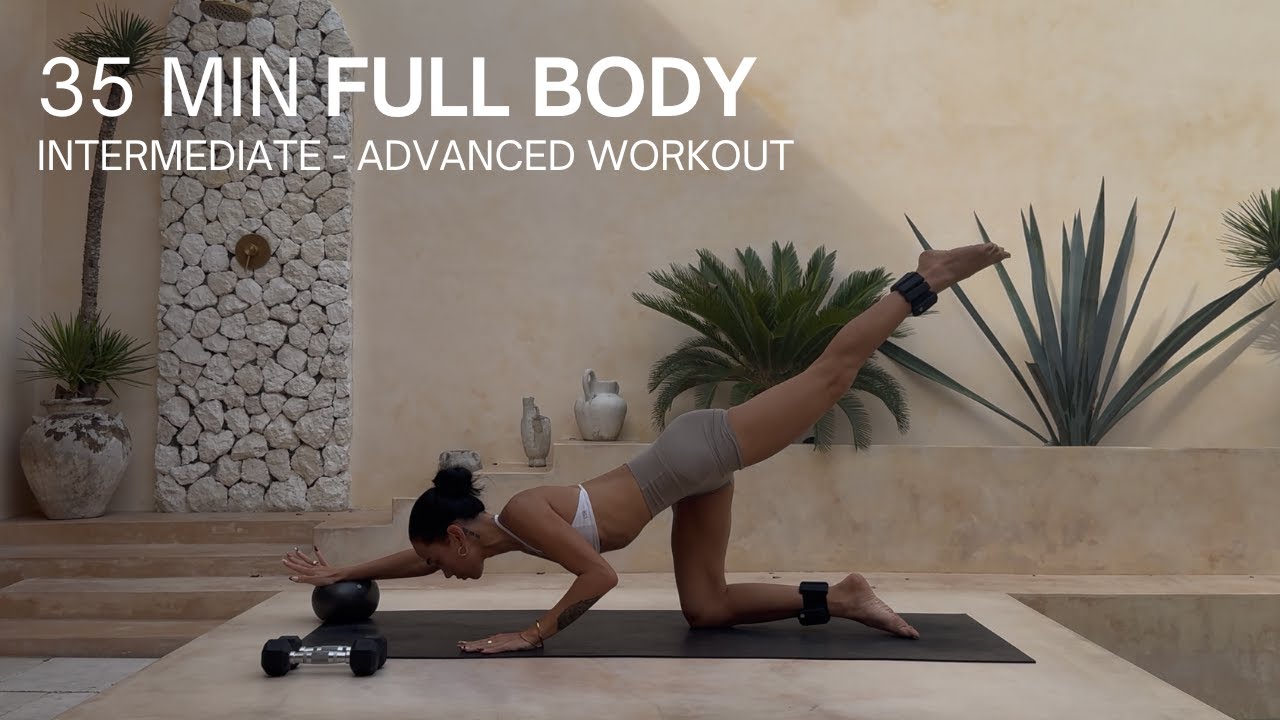 35 MIN FULL BODY WORKOUT | Intermediate - Advanced Full Body Workout | Pilates Ball Workout