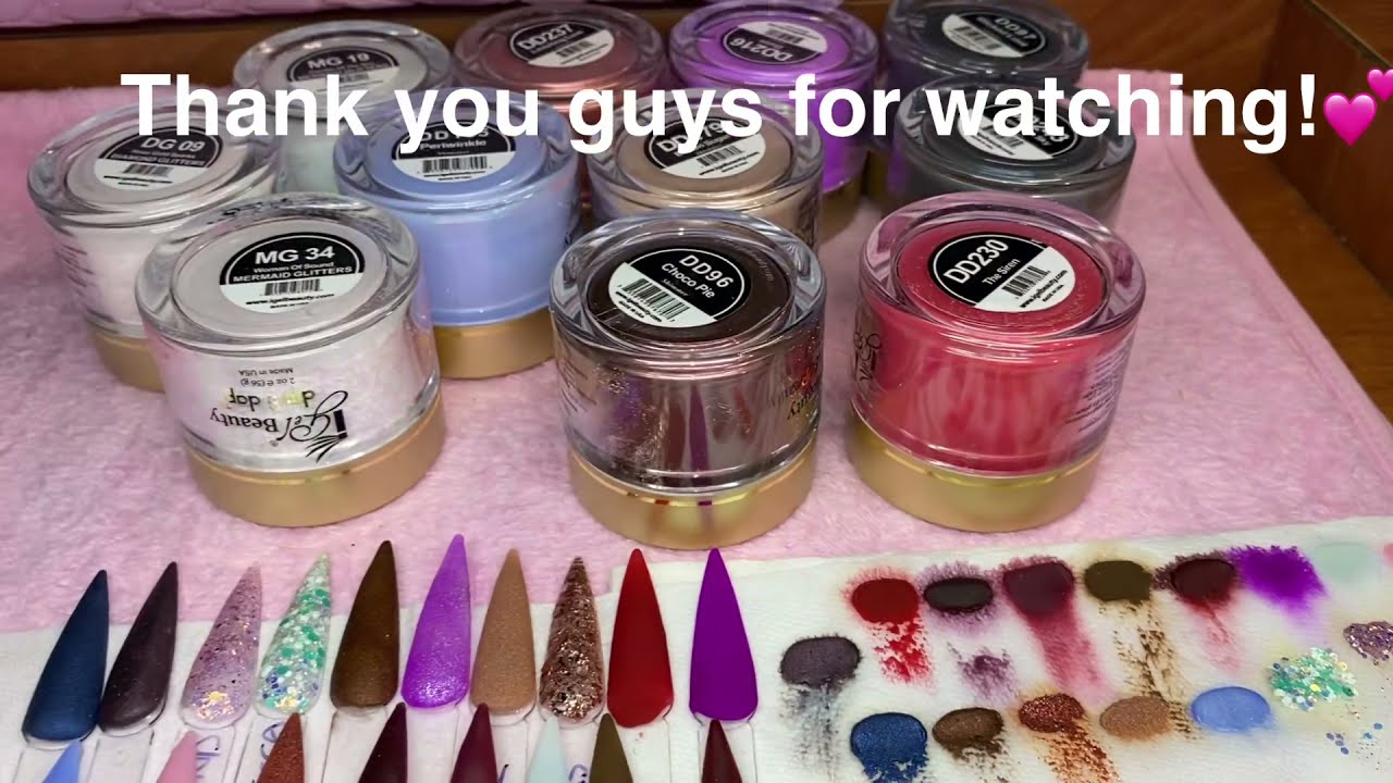 Igel beauty dip and dap acrylics/swatches