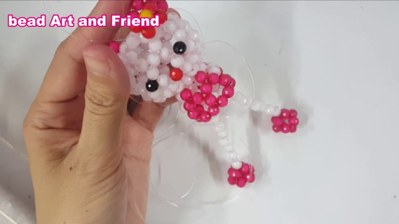 ร้อยลูกปัดคิตตี้แบบที่ 2  EP.2 : How to kitty beads Tutorial No.2 EP.2