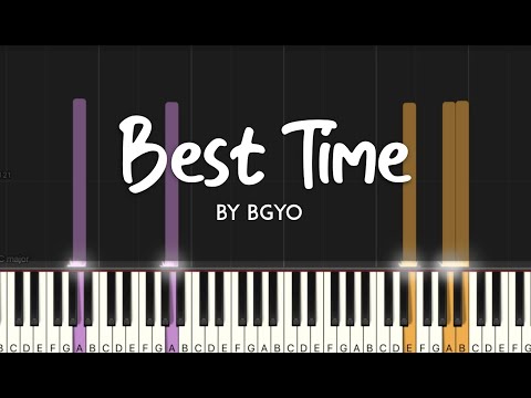 Best Time by BGYO synthesia piano tutorial  | lyrics + sheet music