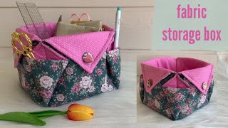 fabric storage box, fabric basket tutorial, diy fabric storage basket, fabric box,wandee easy sewing