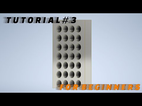 Inventor Professional 2022 | TUTORIAL#3 | HOLE - RECTANGULAR PATTERN