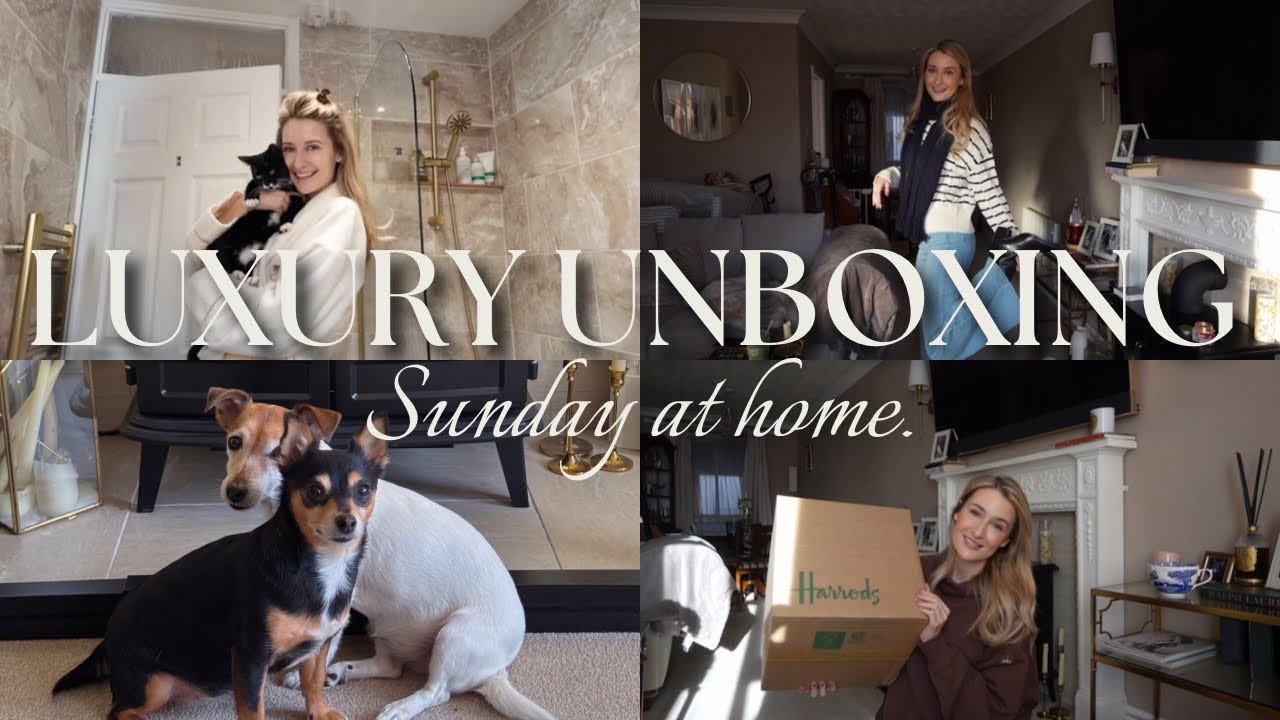 LUXURY UNBOXING - a cosy Sunday vlog at home 🧸🧦☕️