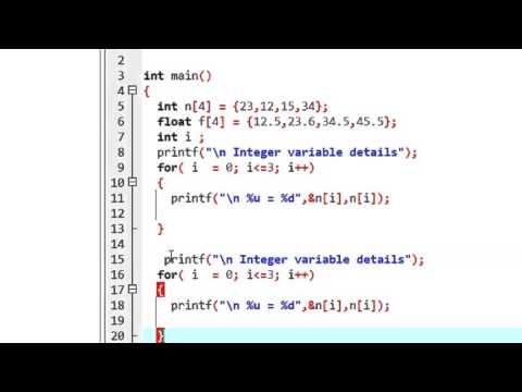 C Programming   48   How the memory organized for an array