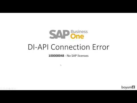 DI API Connection Error: 100000048 - No SAP licenses