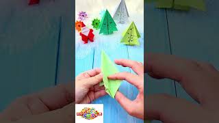 origamitree #paperchristmastree #kawaiicrafts #holidaydecor #schoolcrafts #origamitutorial