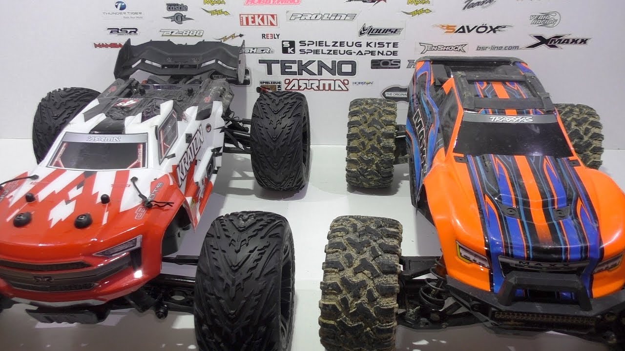 Vergleich Arrma Kraton 4s vs  Traxxas Maxx [German]