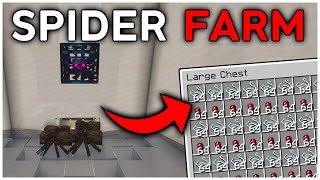 The MOST EFFICIENT Spider Spawner XP Farm in Minecraft Java 1.21 (Tutorial)