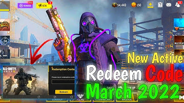 March 2022 New Redeem Code| Redemption Code COD Mobile | CODM Codes