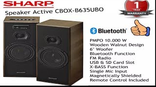 Review barang elektronik unboxing SHARP CBOX-B635UBO active speaker