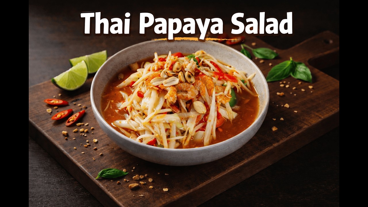 Thai Papaya Salad (Som Tum Thai) l ส้มตำไทย