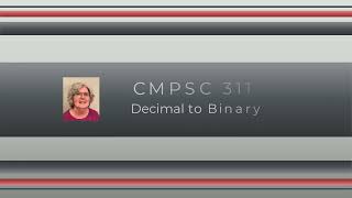Decimal to Binary