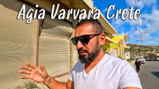 Agia Varvara (Αγία Βαρβάρα) Crete, walking tour 4k, Greece 2022