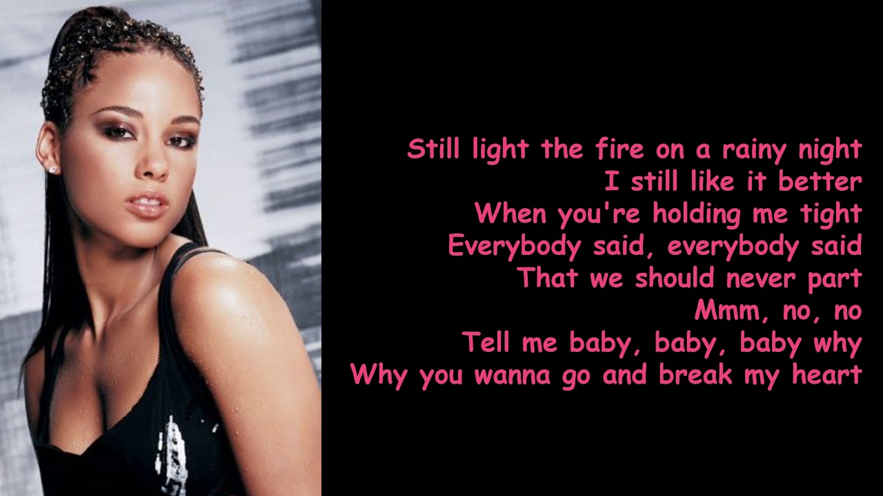 How Come You Don'T Call Me By Alicia Keys (Lyrics)