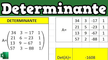 ✅Como SACAR el DETERMINANTE de una MATRIZ en EXCEL ✅EN 18 SEGUNDOS 🔥DETERMINANTE 2X2 3X3 4X4 5X5 🔥