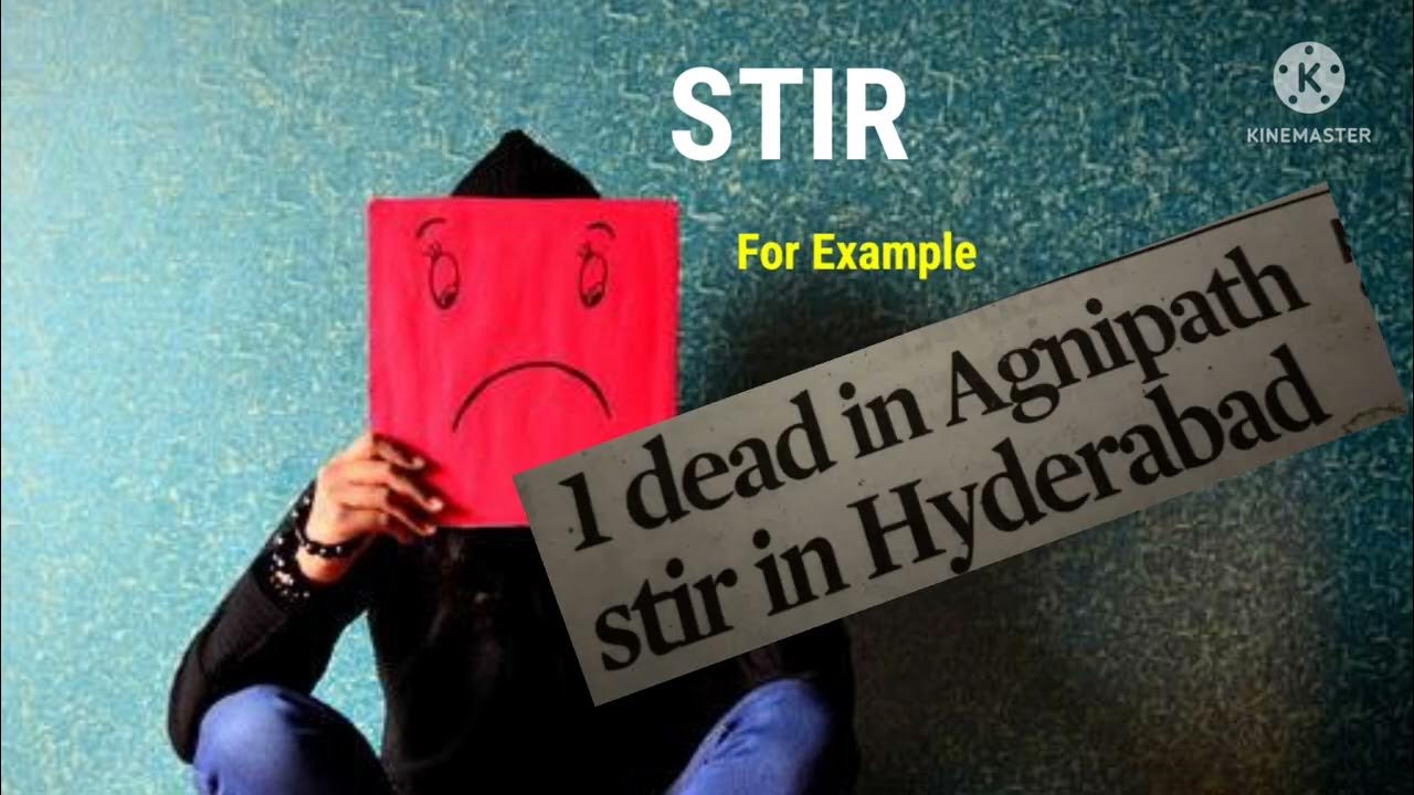 STIR Word of the day 52 in english with meaning and examples
