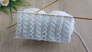 İki şiş kolay örgü şal,yelek model anlatımı ✅Easy knitting crochet patterns