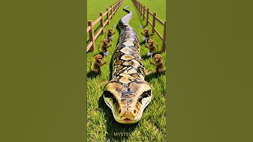 "Giant Snake Swallows Monkeys, But the Revenge Begins!"#ai #snake #giant #monkey #short