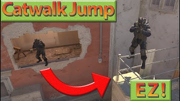 Window to Catwalk, Mirage Jump tutorial, Counter Strike 2, movement guide, step by step breakdown.