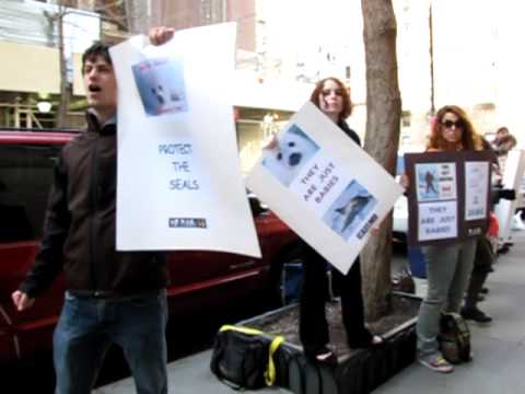 Daniel Sullivan Canadian Seal Hunt Anti-Fur Protest/Demo 3-22-09 pt1