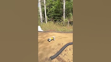 Tekno EB 2.2, 4x4 RC Buggy Slow Motion Send Off Dirt Jump, Backyard RC Track!