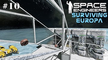 Space Engineers Surviving Europa: Refinery Station With Visual Ore Collection EP10