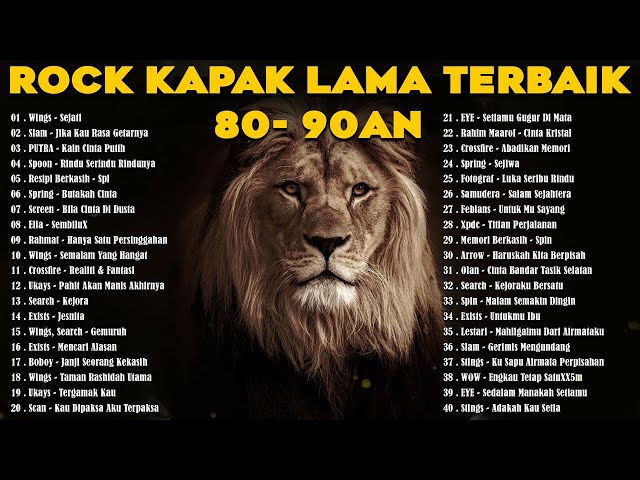 Koleksi Lagu Jiwang Rock 80an-90an Terbaik - Lagu Slow Rock Malaysia 90-an Terbaik - Rock Kapak Lama class=