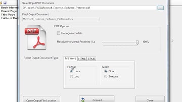 11.PDF Conversion to Word, HTML or EPUB