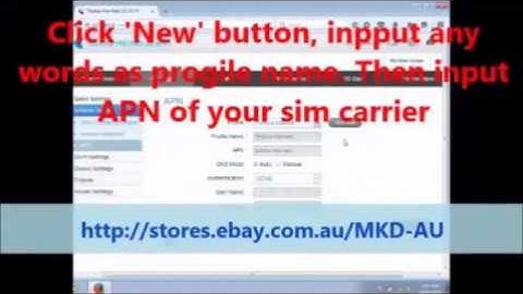 APN setting | Unlocked Telstra ZTE mf65 3G Wifi Modem