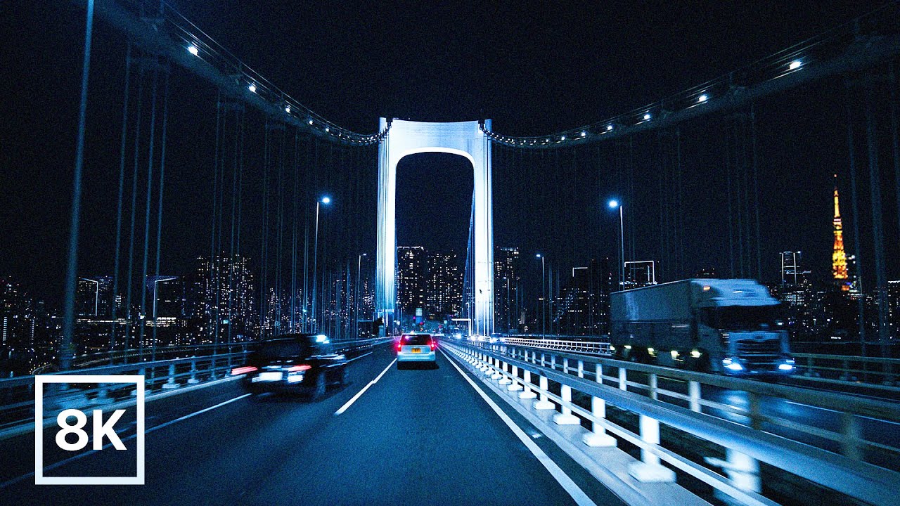 Tokyo Expressway at Night / 8K 60fps HDR / Relaxing lofi beats