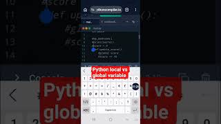 Python Local vs Global Variable Explained #python #pythontutorial #pythonforbeginners #shorts