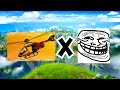 So i decided to troll people in fortnitetaking the heli out of zone with my team 1more