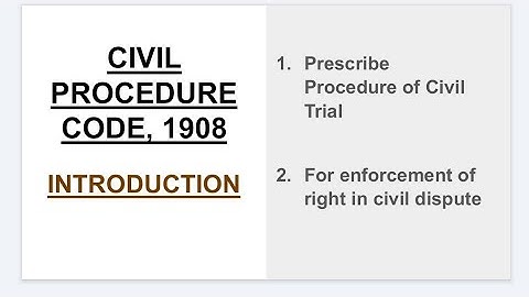 The Civil Procedure Code, 1908 - an Introduction #cpc #civilmanual #highcourt 