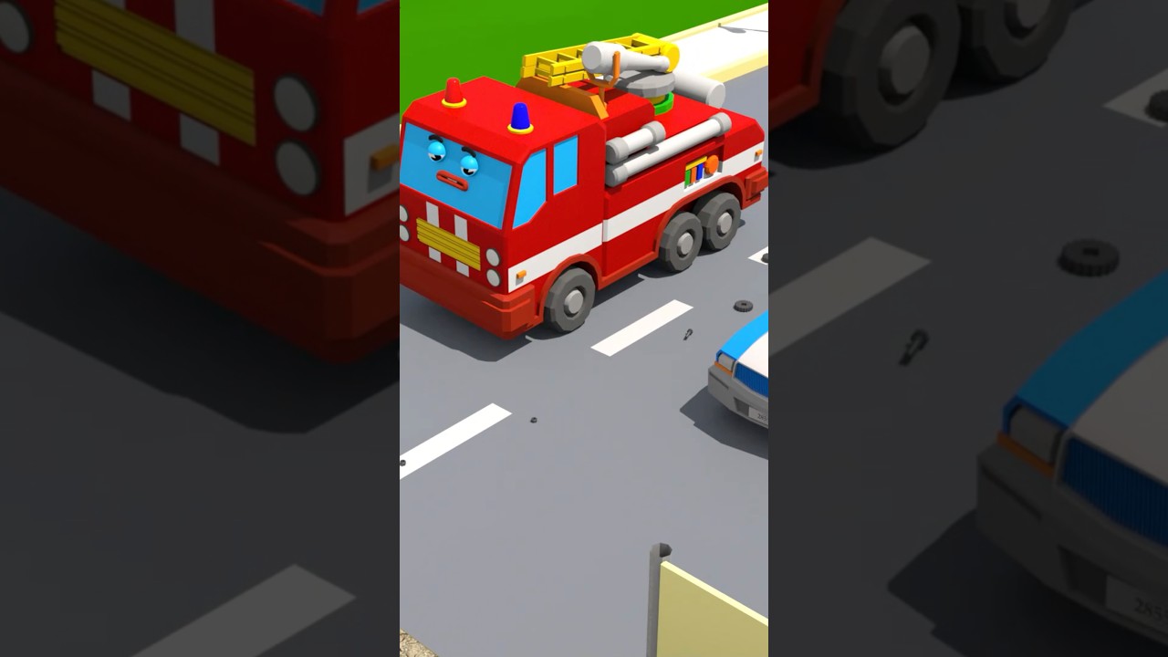 🚒🚓 Fire Truck & Police Car | Hide and Seek Games In The Town 🌳😄 