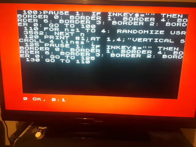 カラカラページ Zx Spectrum rainbow border colours and fast screen scroll - YouTube