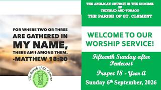Details 15th Sunday after Pentecost 06/9/26 ~ 8 a.m. Sunday Worship Service - St. Clement's Anglican Church Guide