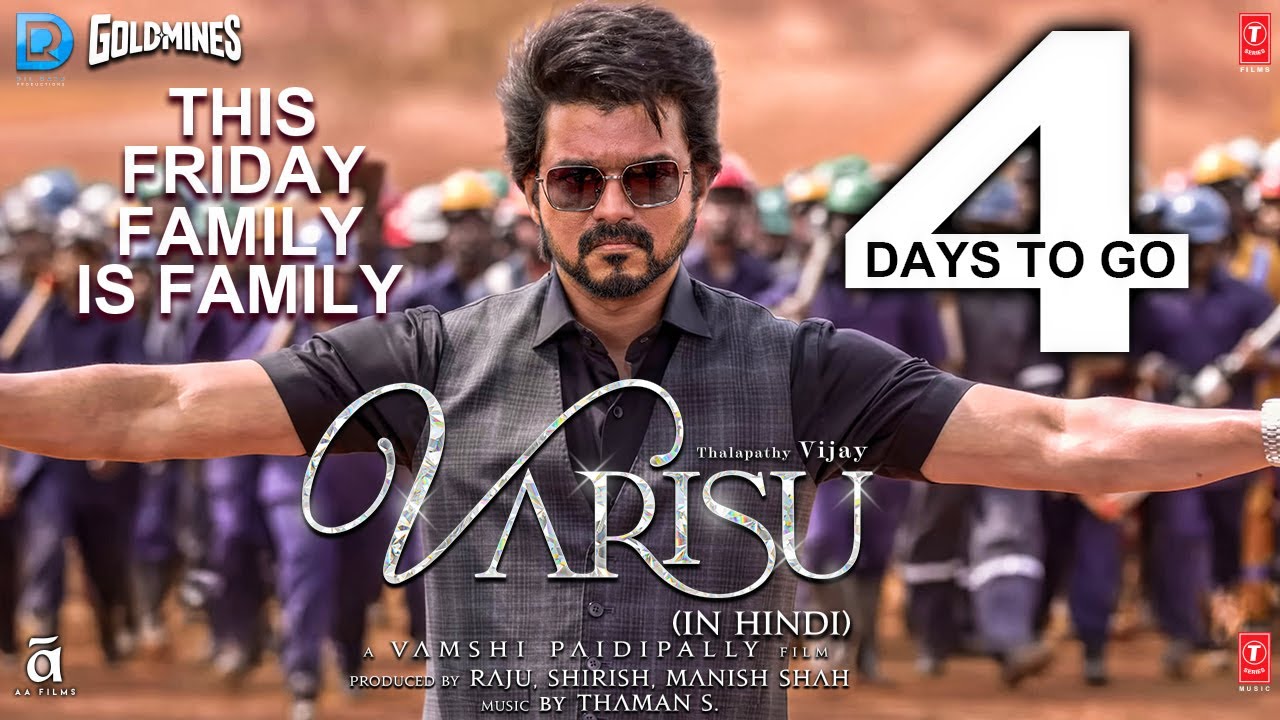4 Days To Go #VarisuHindi #VarisuOnJan13 | Thalapathy Vijay | Rashmika,  Vamshi Paidipally | Thaman S