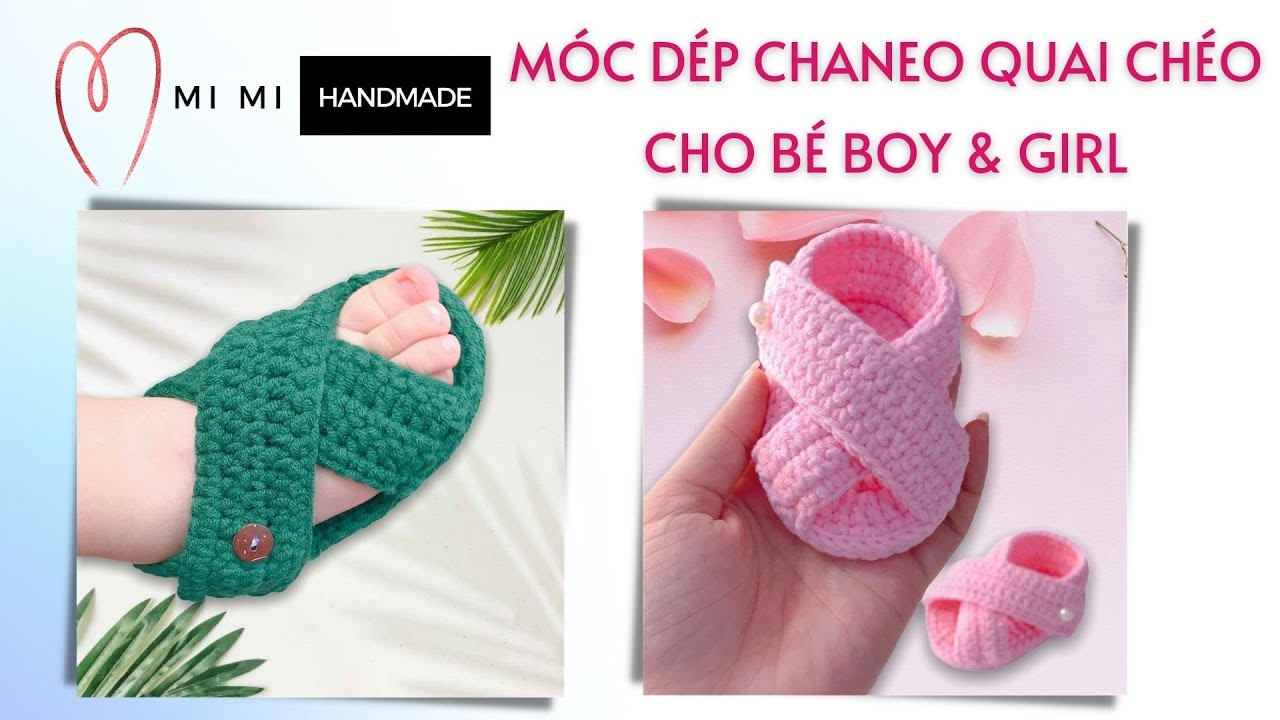 Móc Dép Chaneo Quai Chéo Cho Bé Trai & Gái 👶 | Crochet Chaneo Sandals | Mimi Handmade