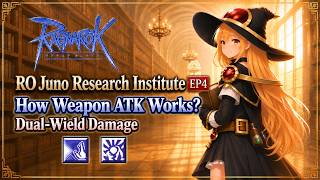 【RO Juno Research Institute】 EP 4 – How Weapon ATK Works? Dual-Wield Damage!  SD / MA #RO #ROZERO
